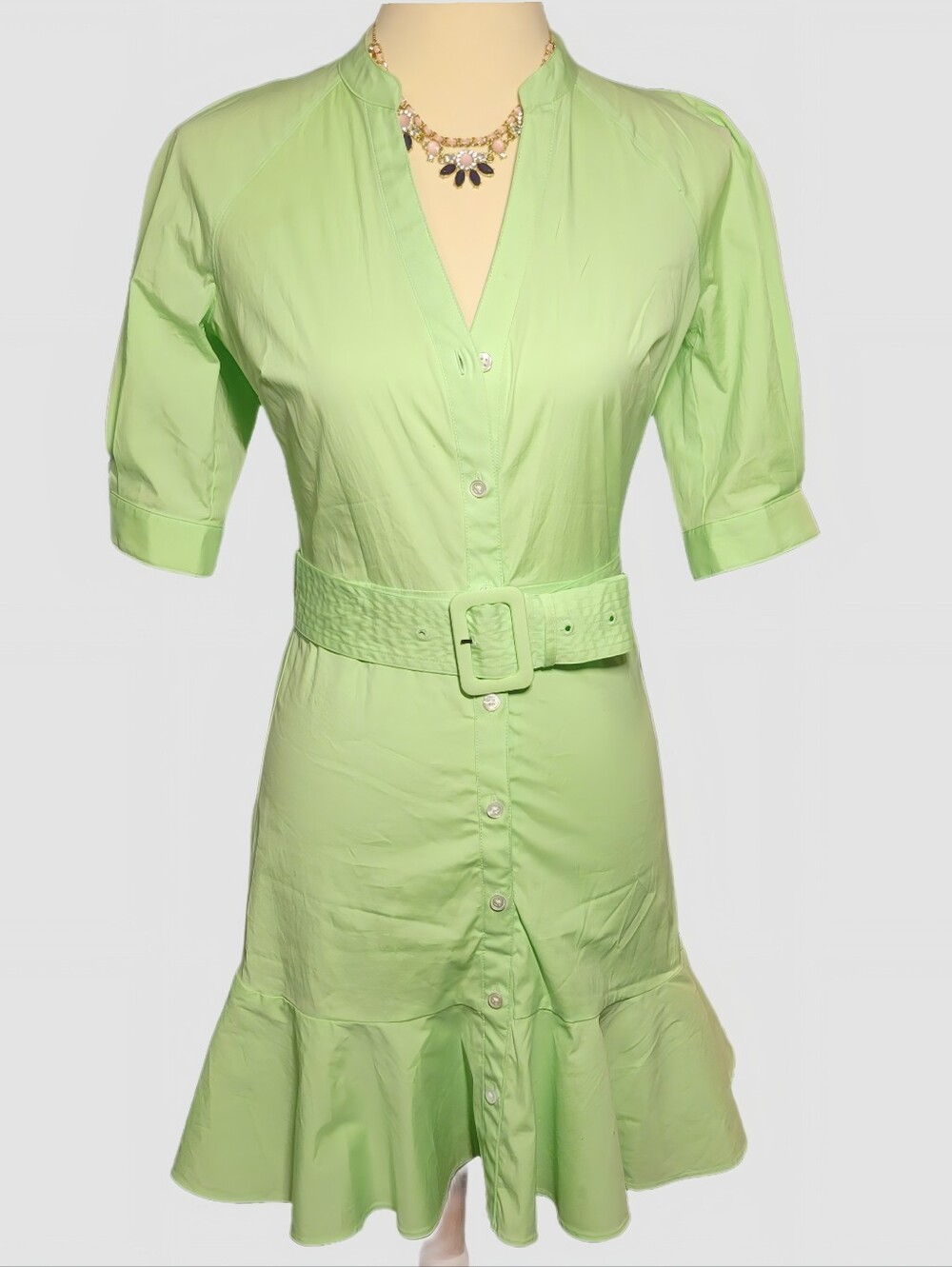 Veronica Beard Molly Belted Waist Shirtdress Bodycon Sz 0 Coquette Quiet Luxury